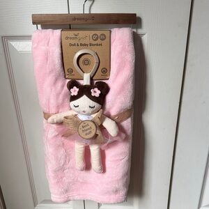 Dreamgo Pink Doll & Baby Blanket
